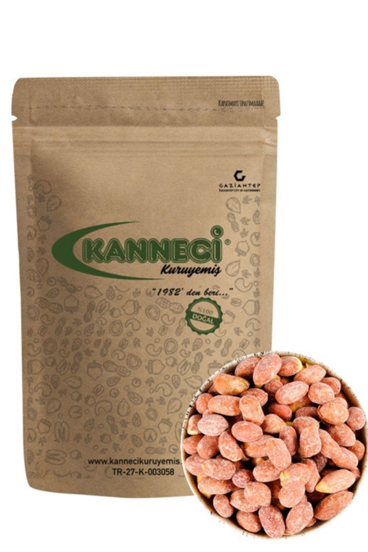 KANNECİ KURUYEMİS Az Tuzlu Kavrulmuş Yer Fıstığı 1 Kg