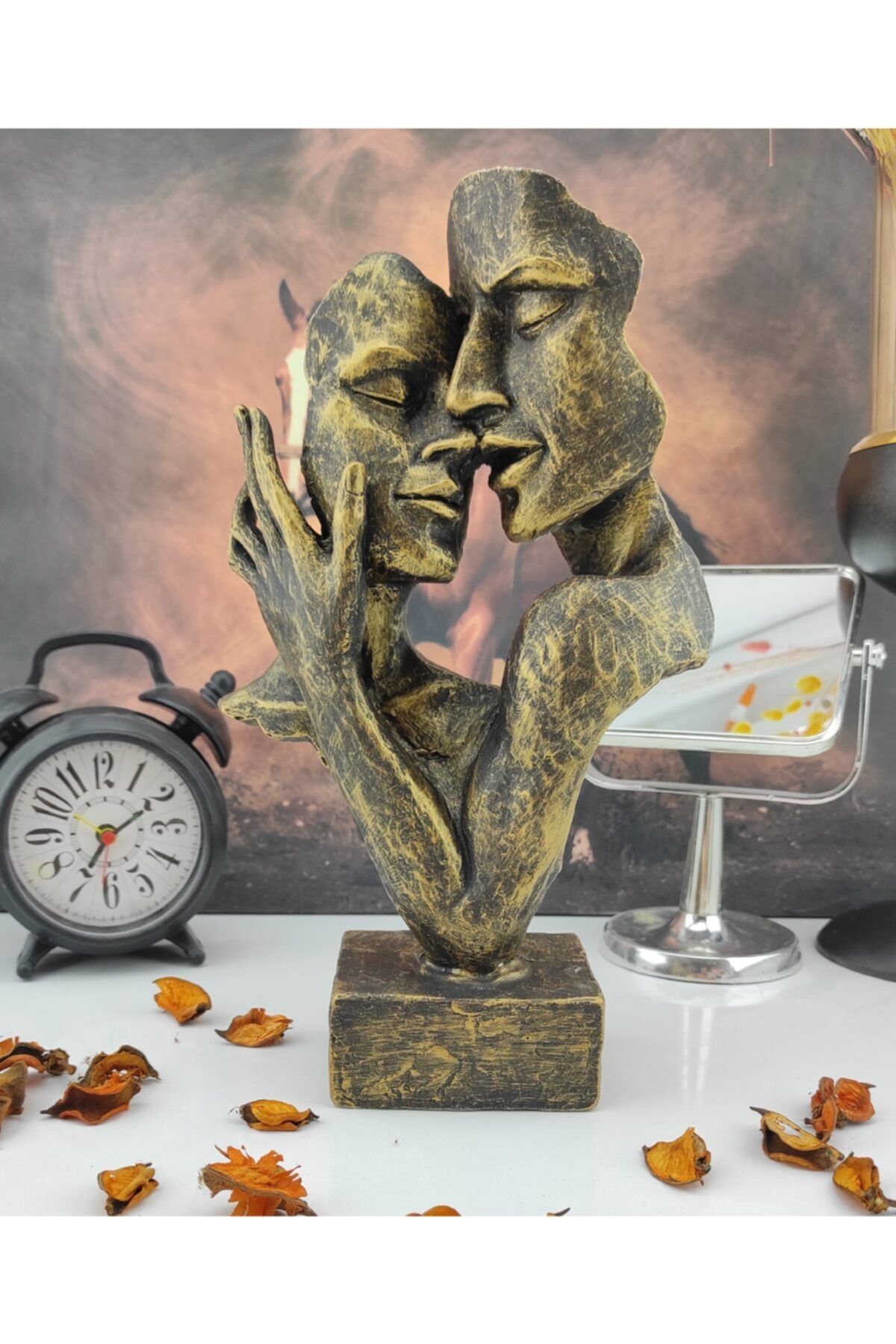 MKT SANAT Dekoratif Mask Tutkulu Çift Biblosu