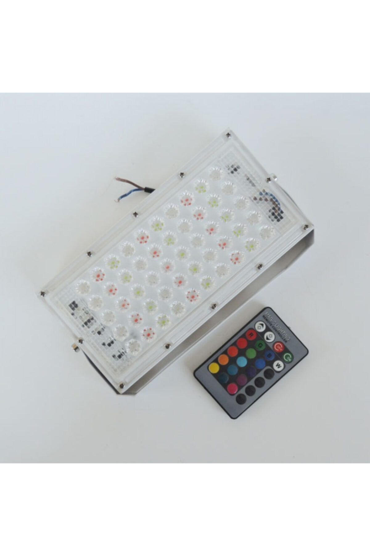 Dmrled Kumandalı Rgb Renkli Led Projektör Lamba Renkli Yanan 50 Watt