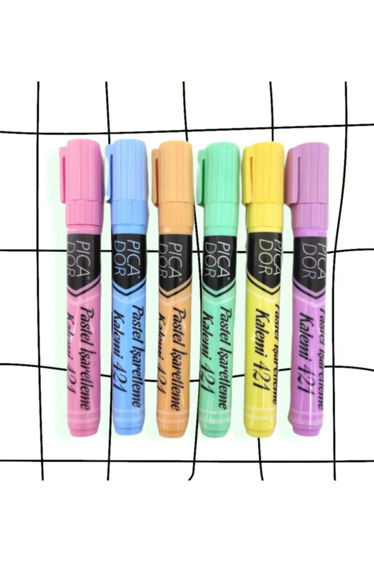 Picador Pastel Renk Fosforlu Işaretleme Kalemi 6'lı Set