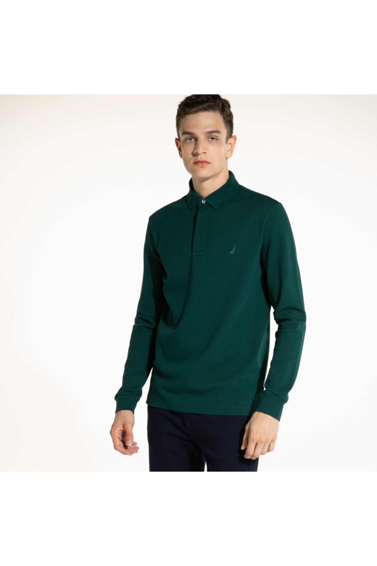 Nautica Nautıca Erkek Yeşil Uzun Kollu Polo