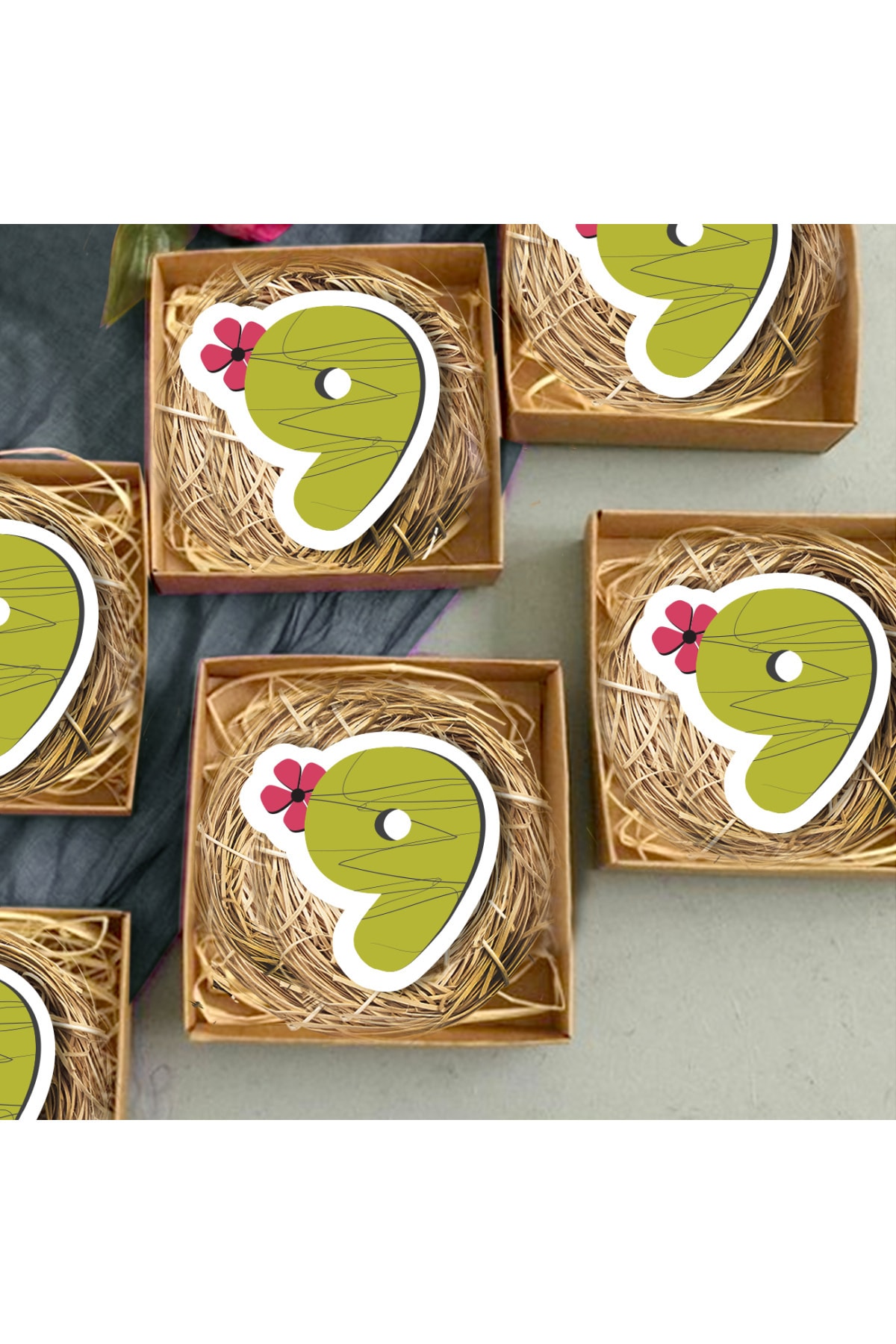 instababyrooms Sevimli Bebek Magnetler 20 Li Çiçekli Sayılar Serisi 9 Model 161