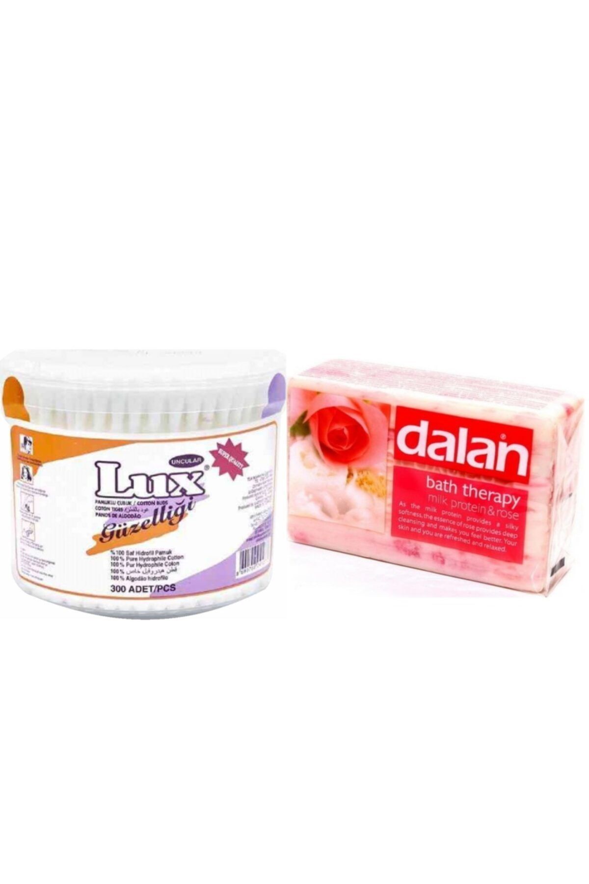 LUX Kulak Çubuğu 300 Lü+dalan Banyo Terapi Sabun Süt Proteini Ve Gül 175gr