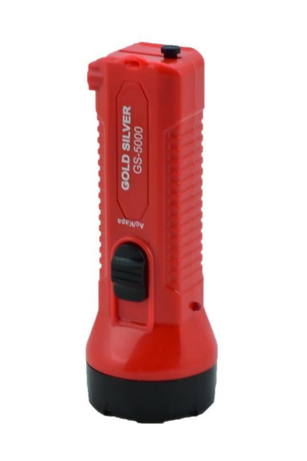 GoldSilver Gs-5000 Şarjlı El Feneri Kırmızı