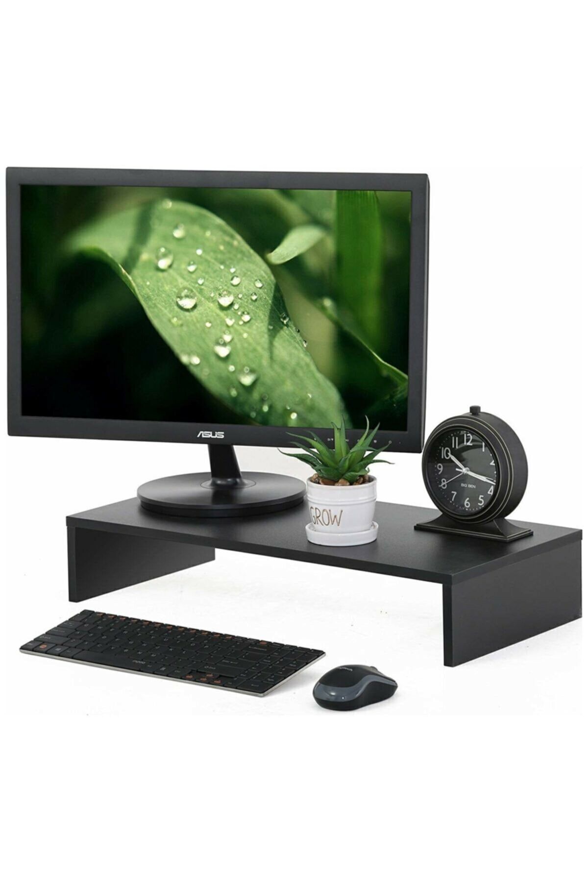 Ankaflex Tv-monitör Yükseltici Sehpa Parlak Siyah Ahşap
