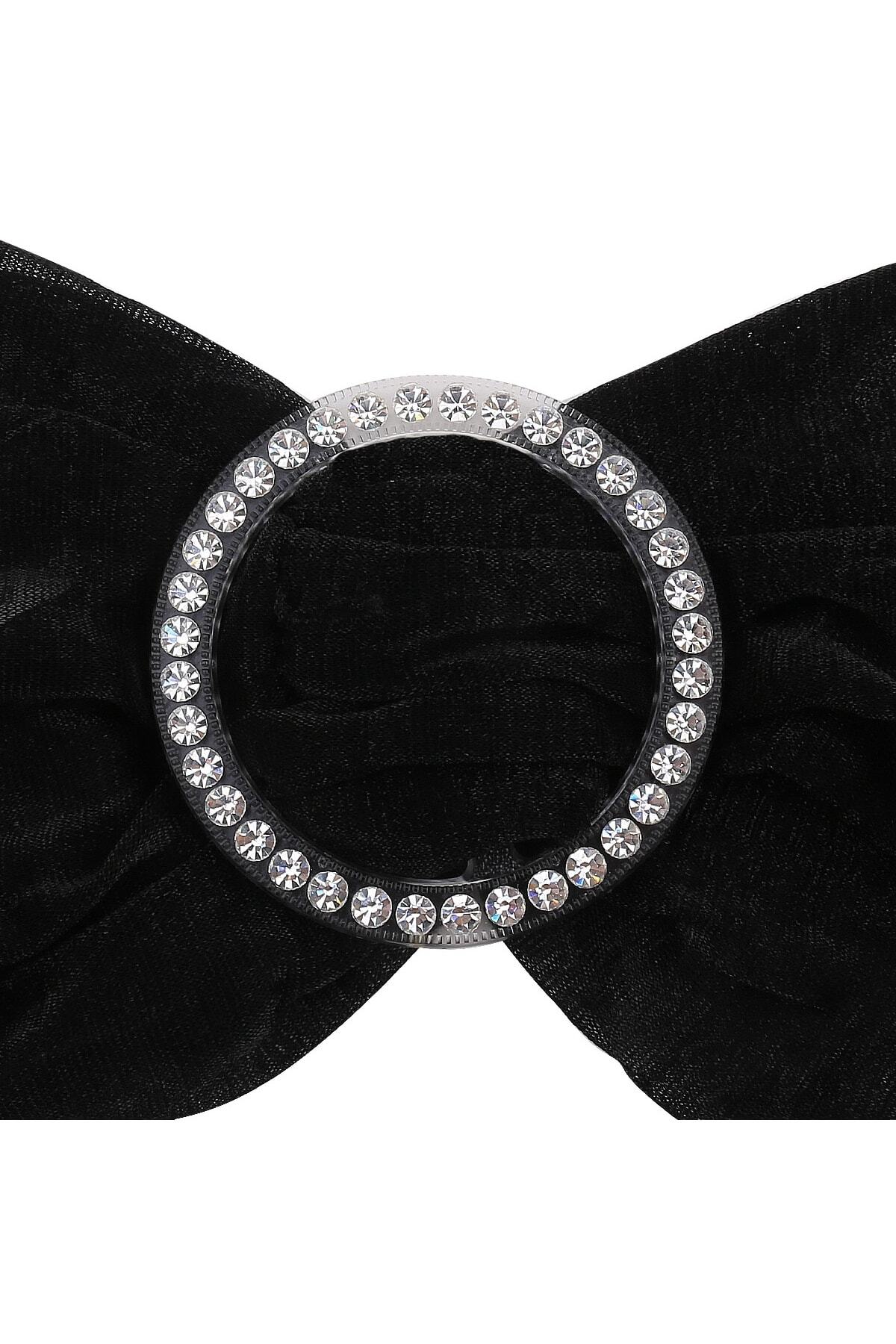 Hobi Dünya Swarovski Taşlı Şeffaf Yuvarlak Kemer Tokası