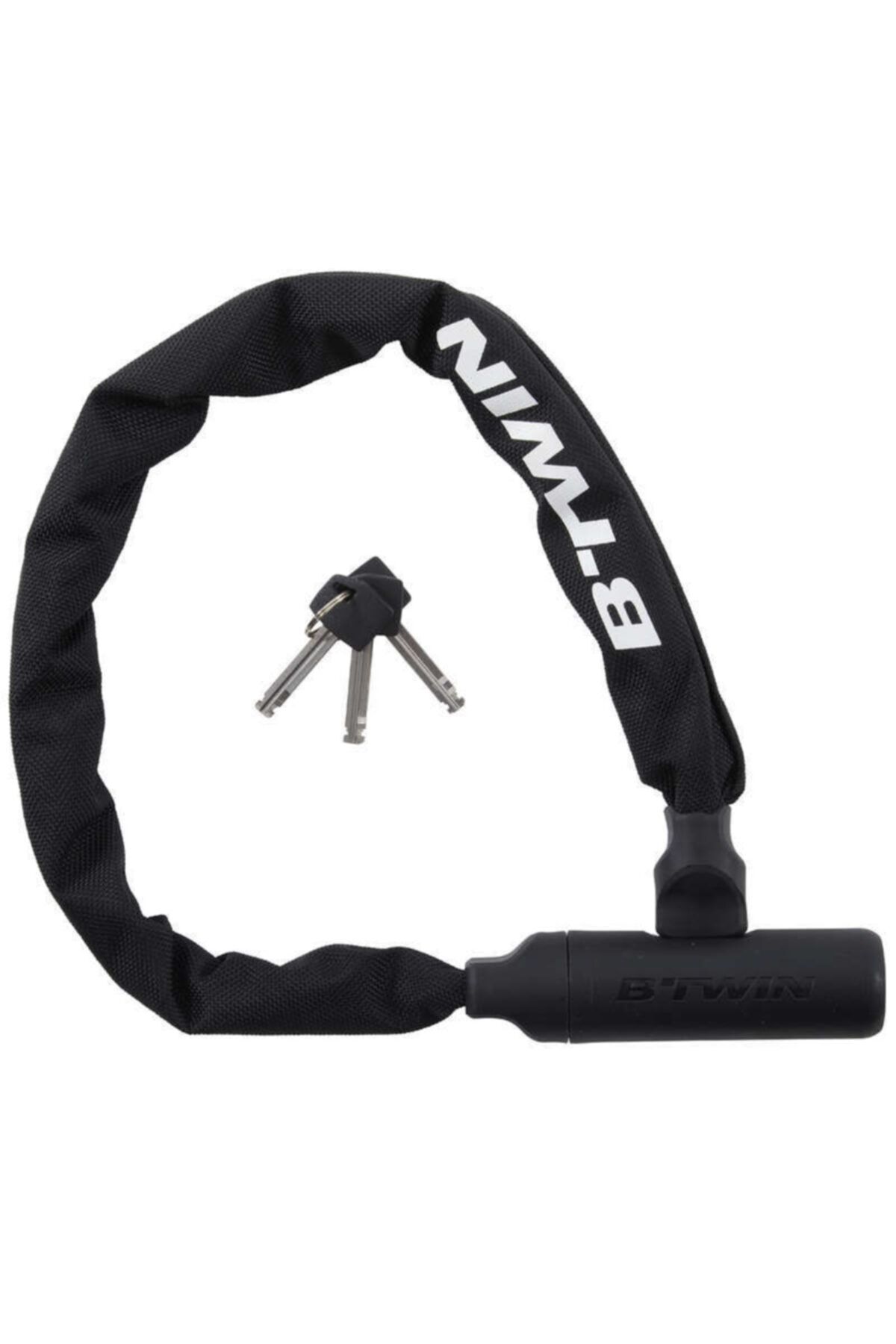 B'TWIN Çelik Bisiklet Kilidi -çelik Motorsiklet Kilidi - Motorsiklet / Bisiklet Kilidi - 70 cm - %100 Çelik