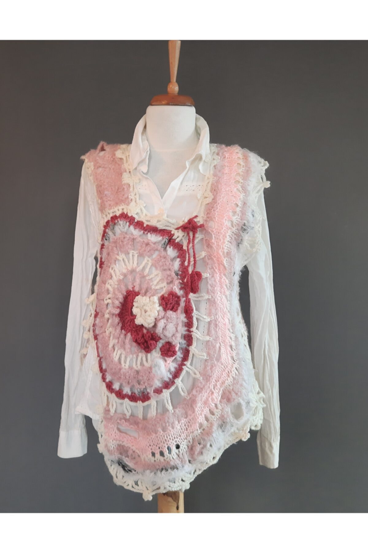 Hippybutik Çift Yönlü Dantel Asimetrik Tunik