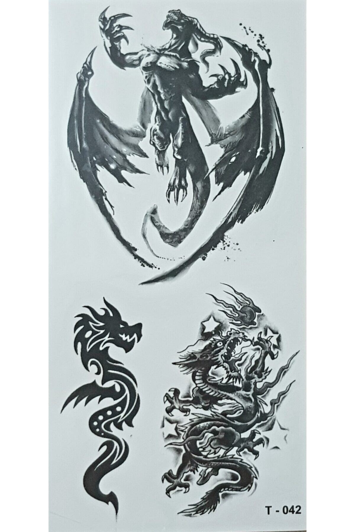 TATTOO TEMPORARY Queentrend Ejderha Geçici Dövme