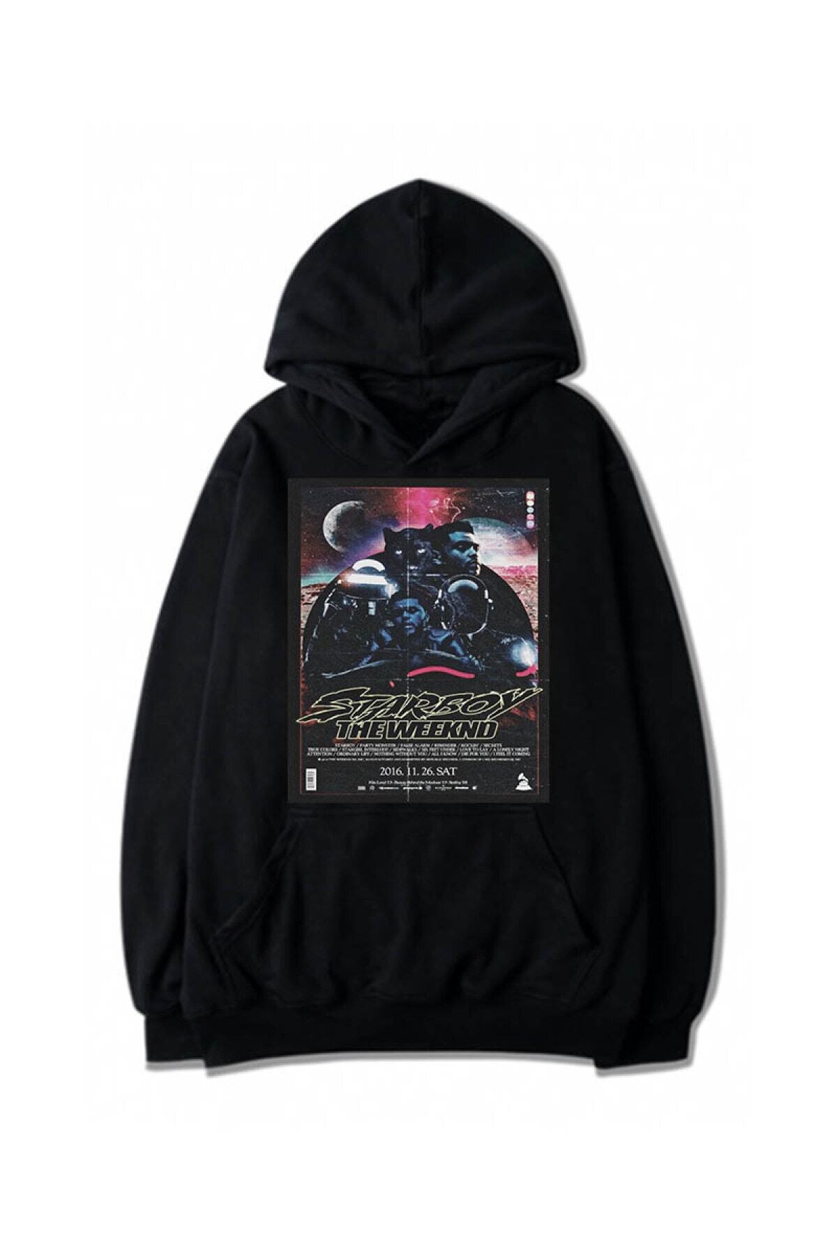 Urbanstadt The Weeknd Starboy Siyah Hoodie