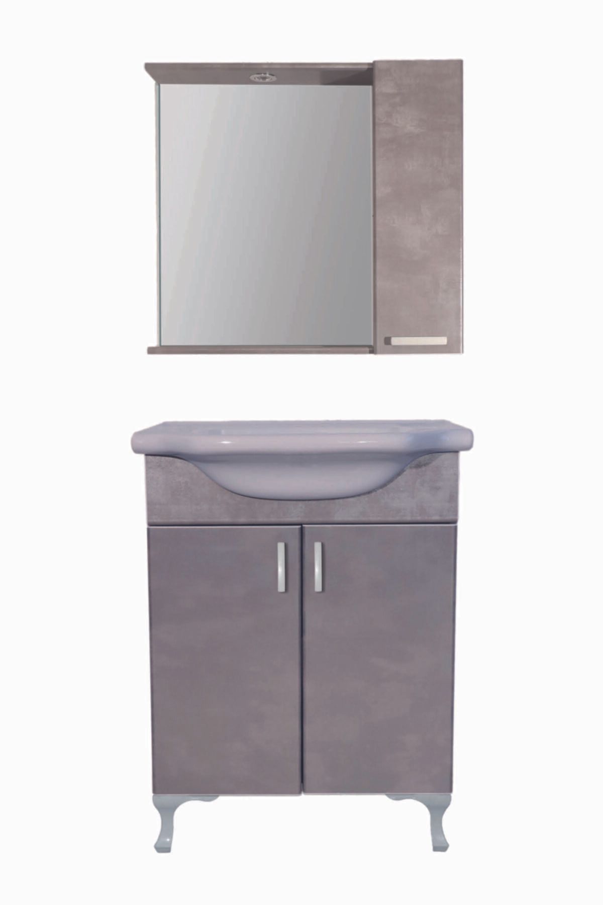 ALMİS Plastik Dolap 65 Cm Takım Alt Üst Dolap Seramik Lavabo