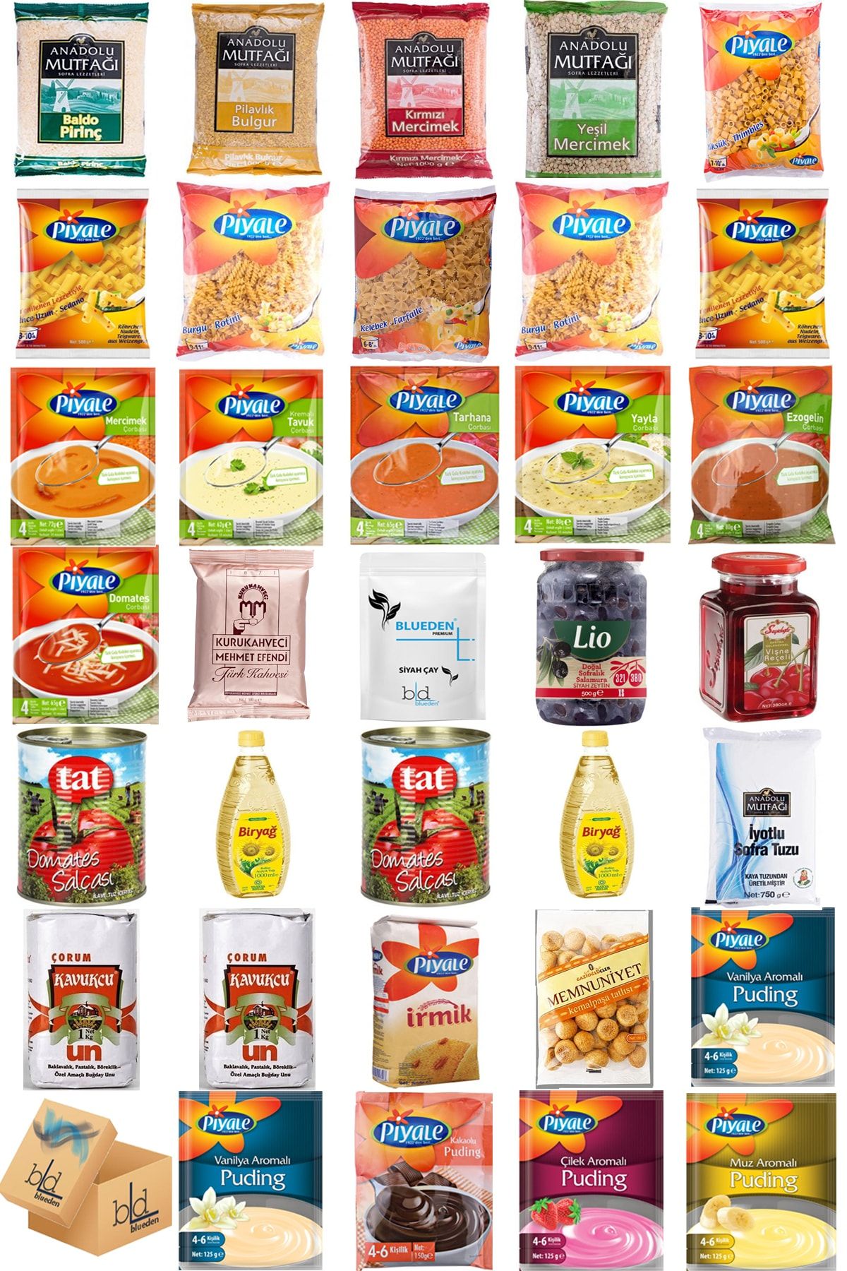 Blueden Ramazan Paketi Kumanya Ezrak Gıda Yardım Kolisi 34 Parça 31 Nolu Paket