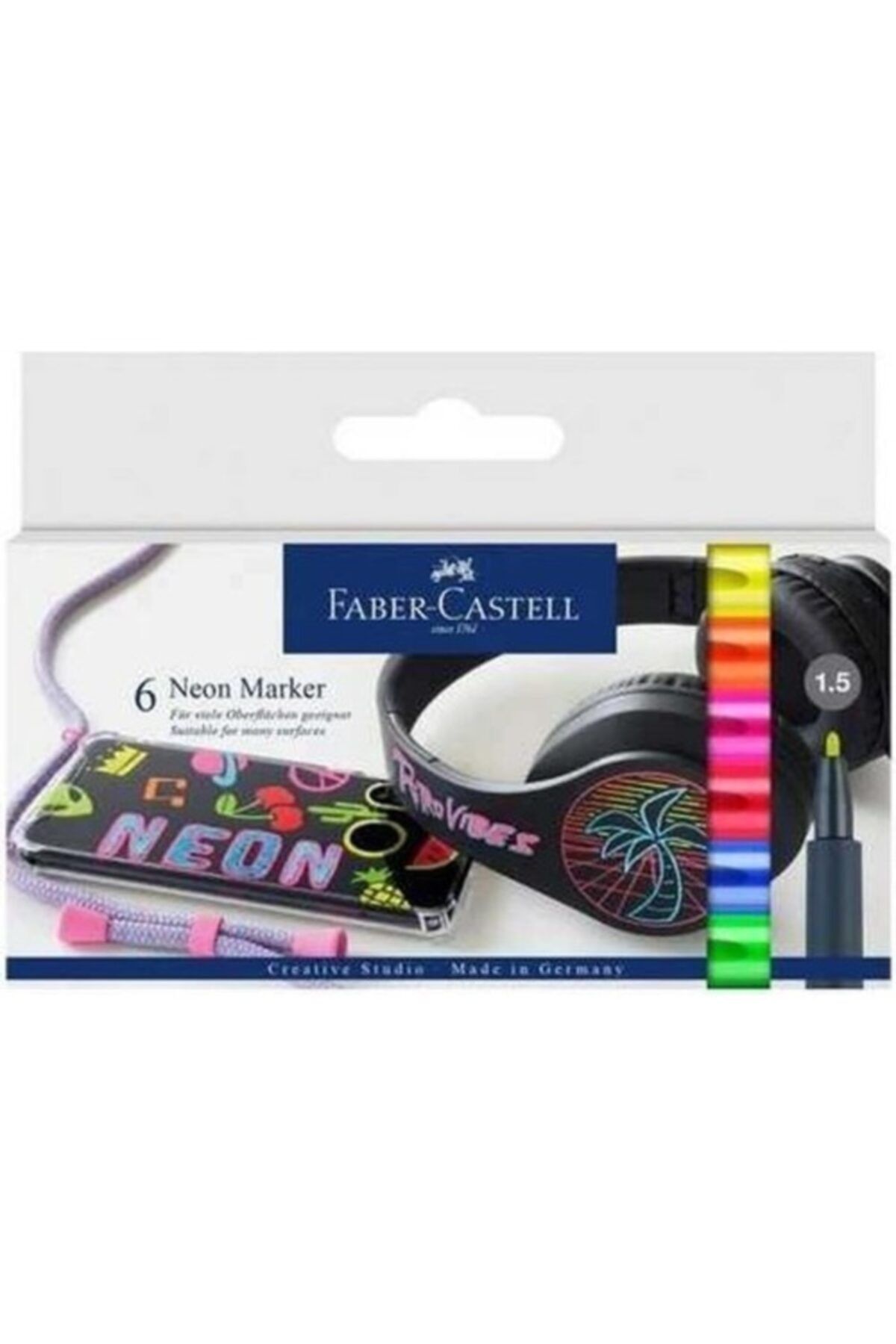 Faber Castell Neon Markör 6'lı Set