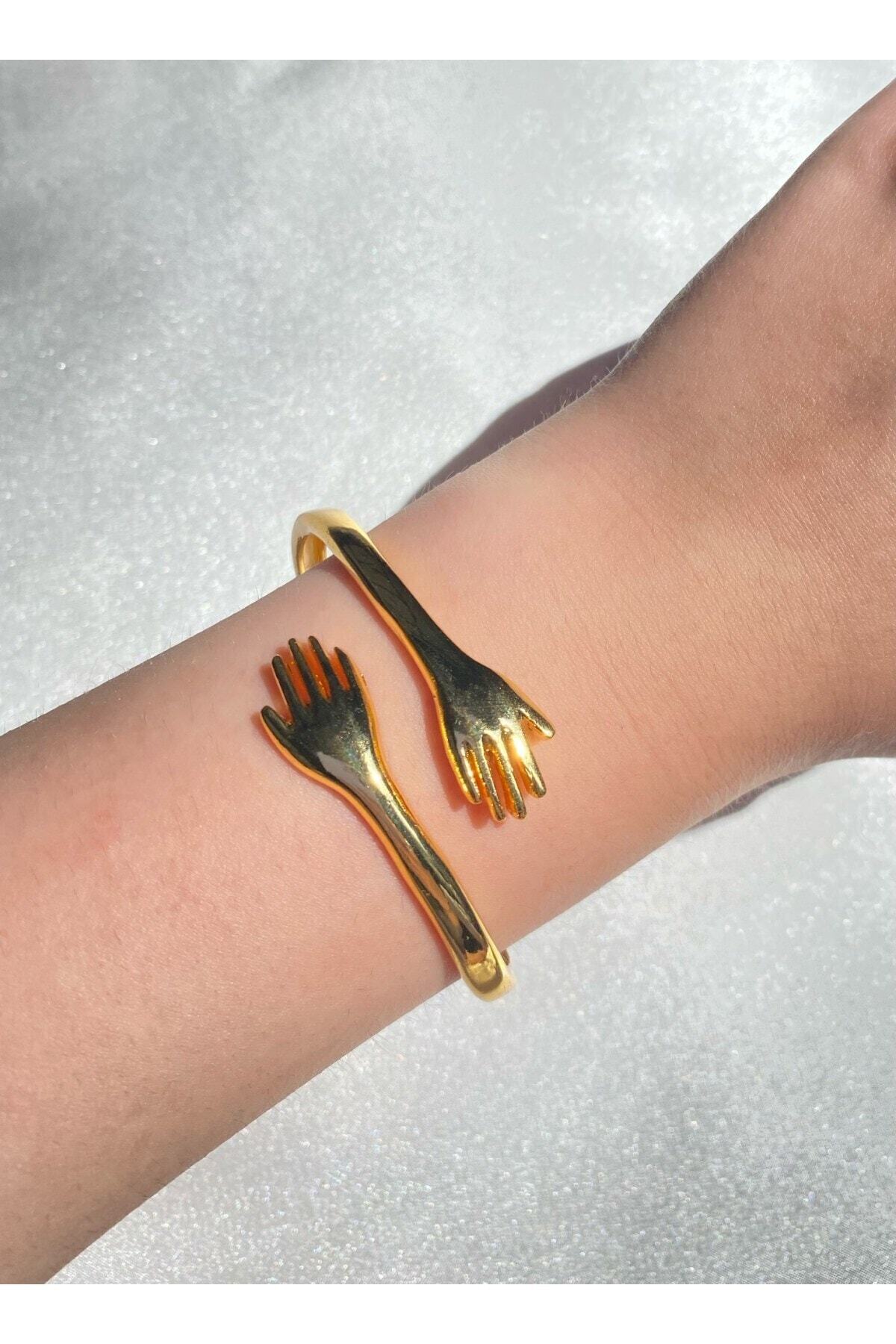 Harlofia Jewelry Altın Kaplama Ayarlanabilir Sarılan El Bileklik