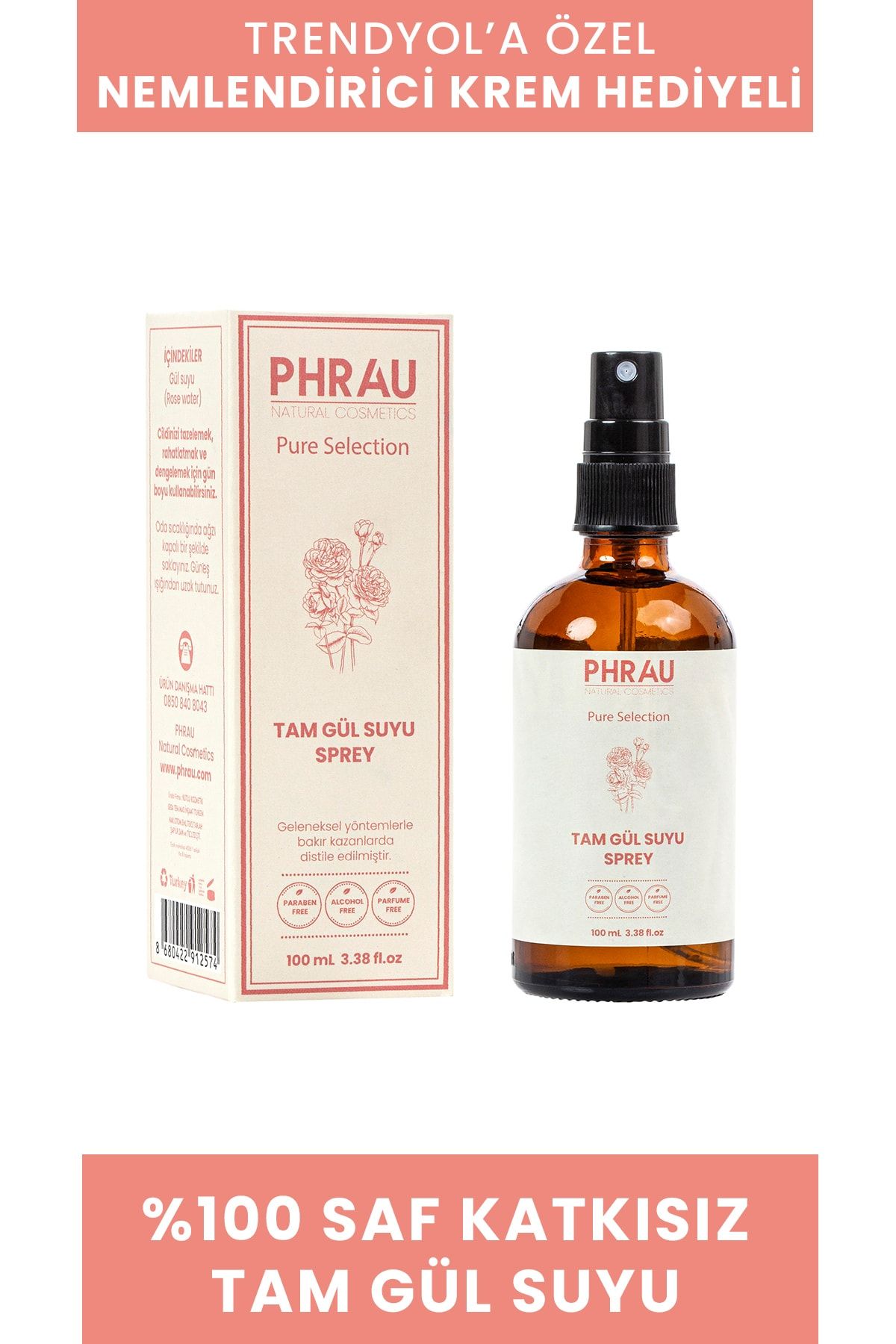 Phrau Tam Gül Suyu Sprey 100 Ml