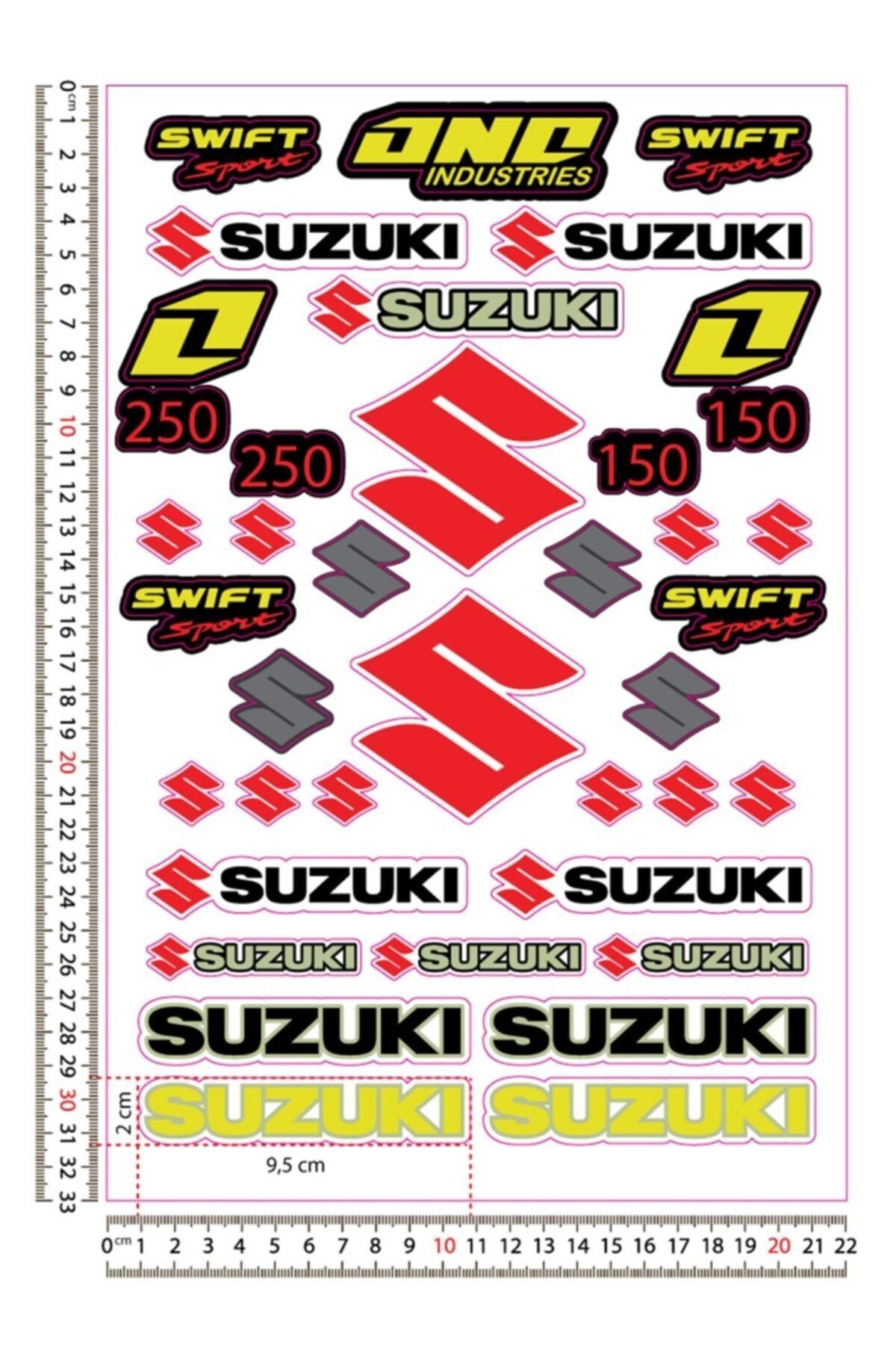 Redline Grafik Suzuki Sticker Seti Seti 5