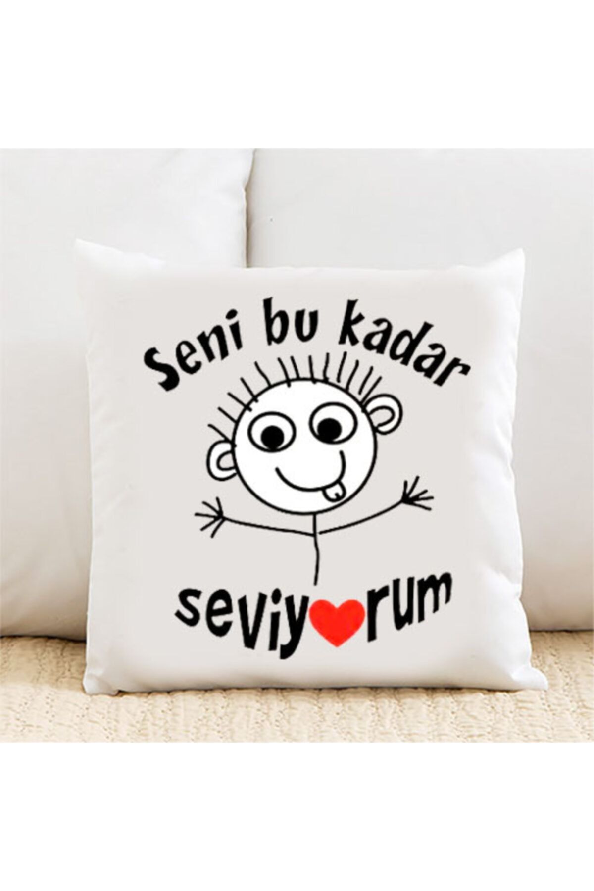 toptanperpa Seni Bu Kadar Seviyorum Kişiye Özel Yastık Kılıfı Pi01