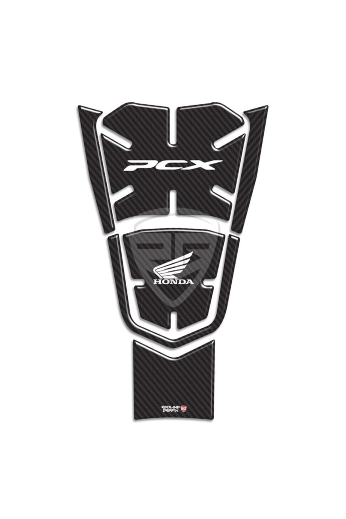 Redline Grafik Honda Pcx 2021 Model Karbon Desen Tank Pad