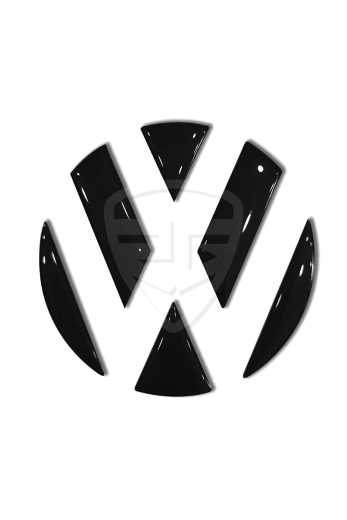 Redline Grafik Volkswagen Logo 3d Iç Sticker Siyah