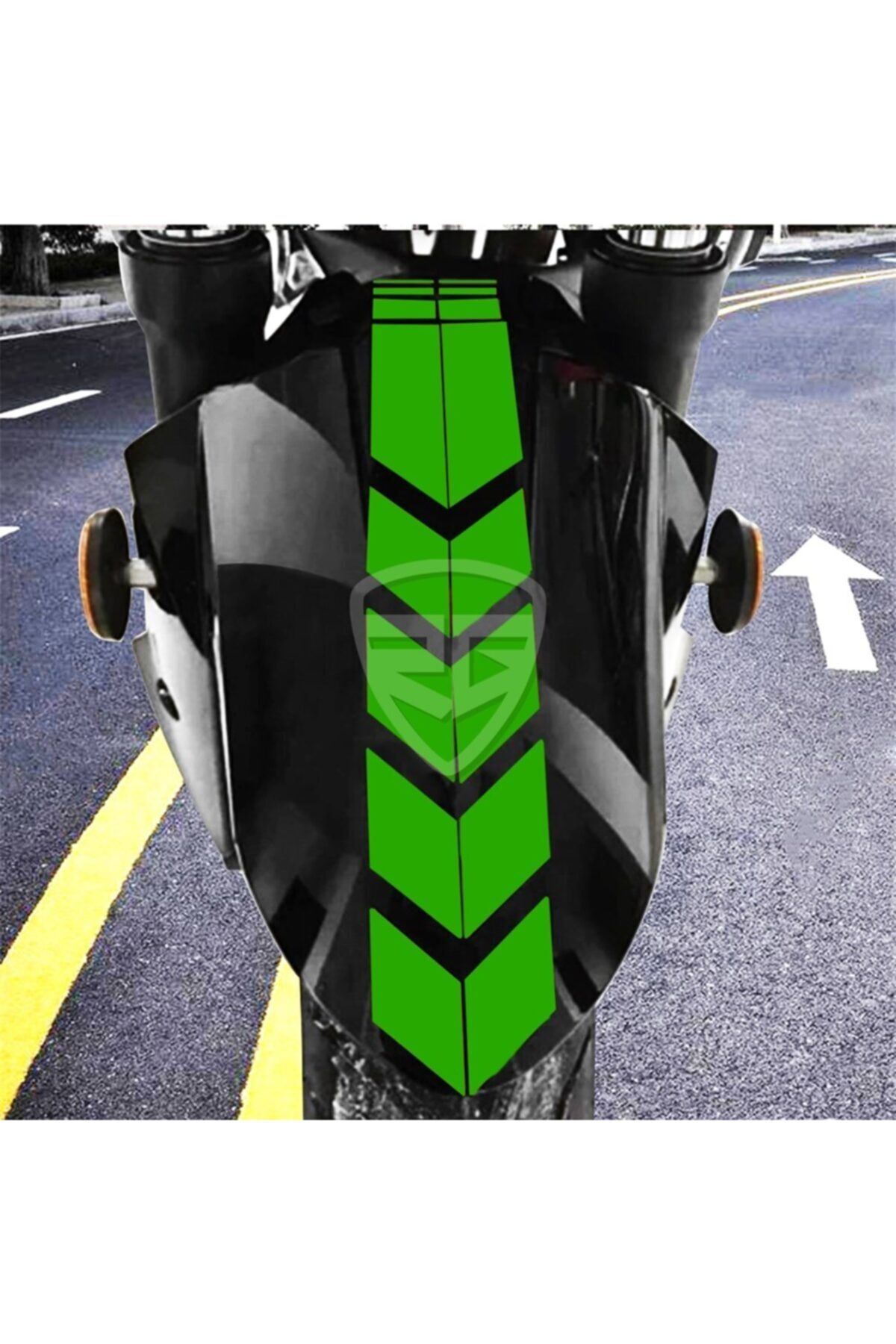 Redline Grafik Motosiklet Çamurluk Sticker Yeşil