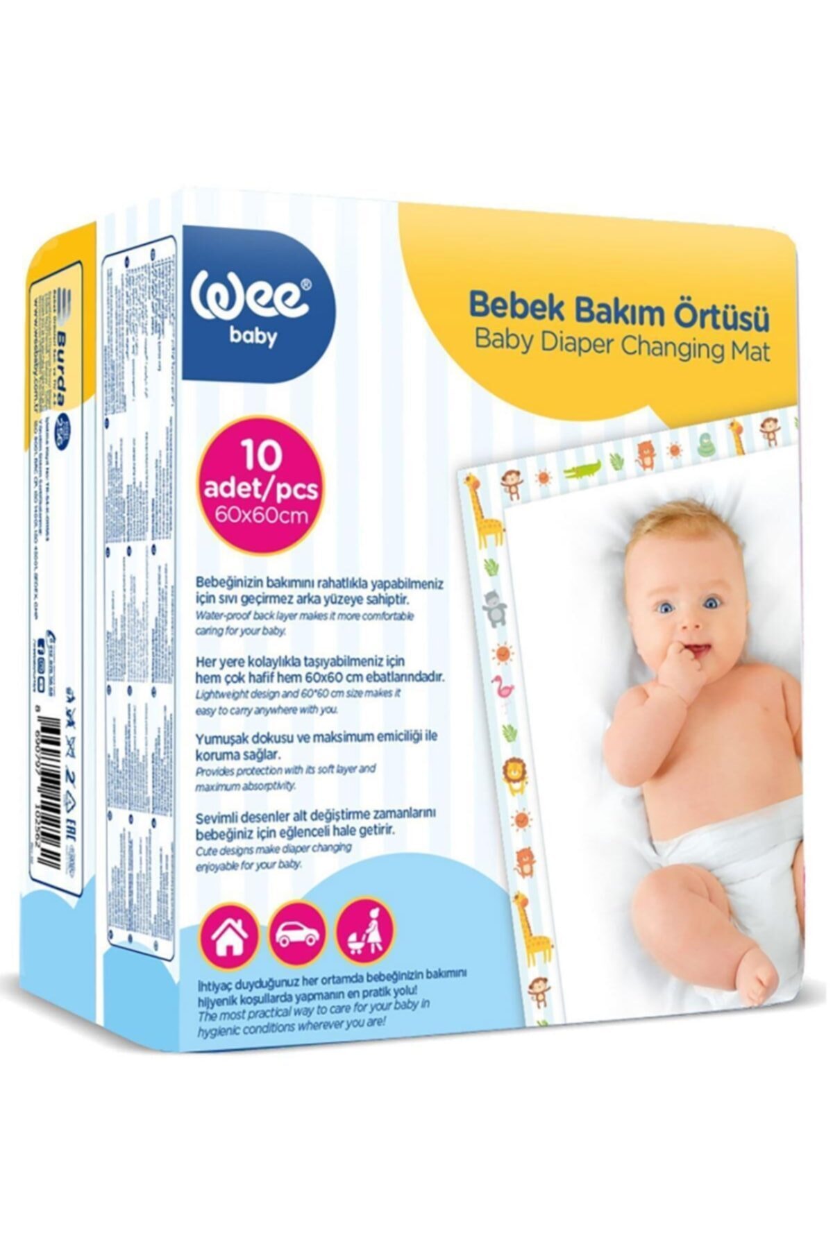 Wee Baby Bebek Bakım Örtüsü 10lu 256
