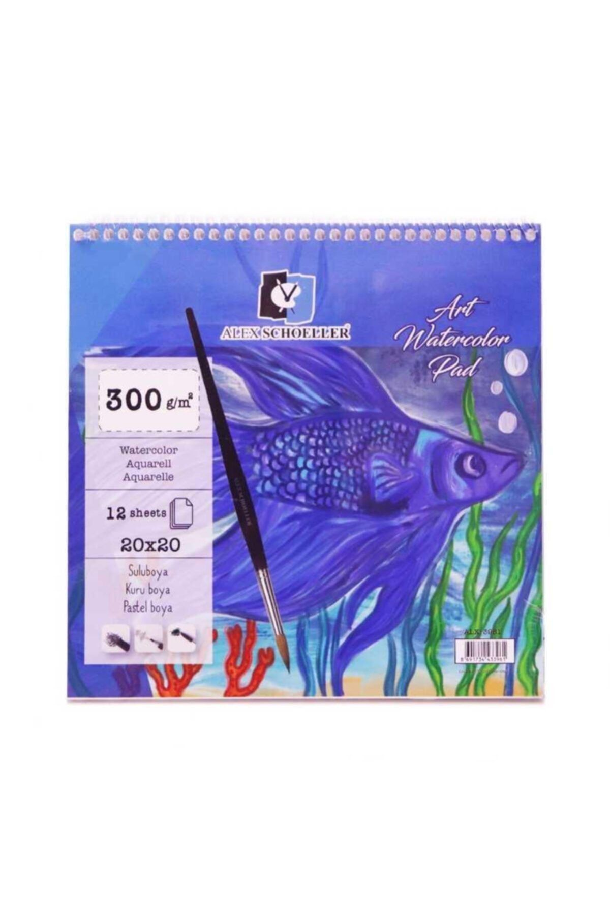 Alex Schoeller Art Spiralli Sulu Boya Defteri 20 X 20 300 Gr. Alx-3961