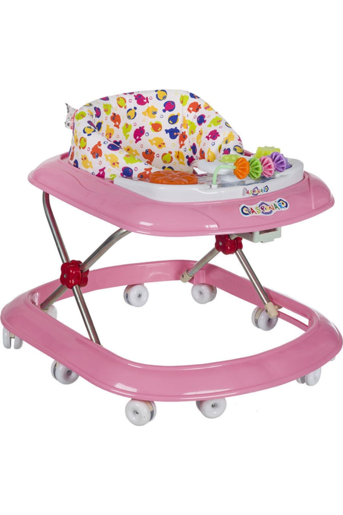 4KİDS Bebek Yürüteç Müzikli Yürüteç Örümcek Pembe