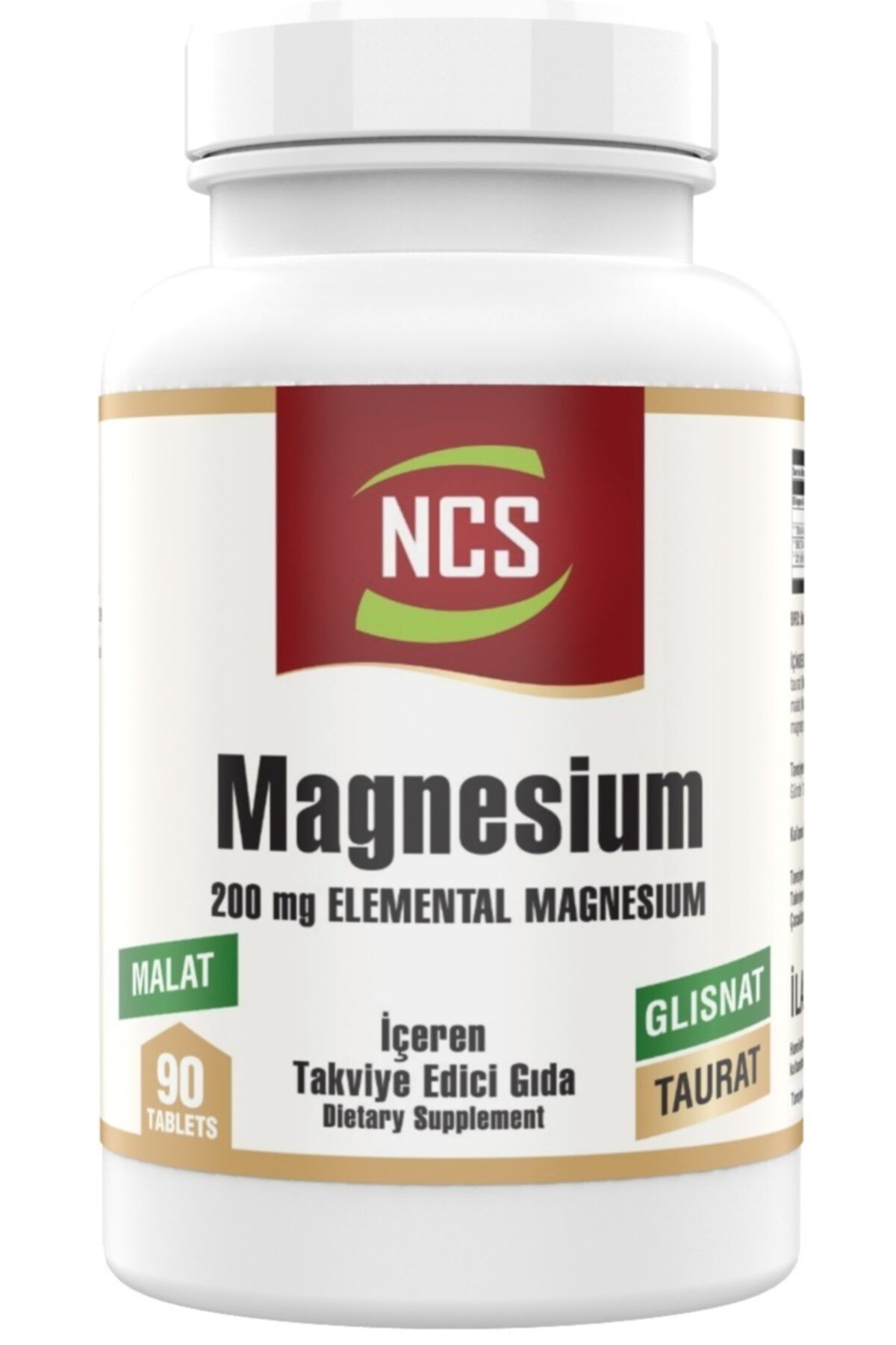 NCS Magnesium Magnezyum Malat Glisinat Taurat 90 Tablet