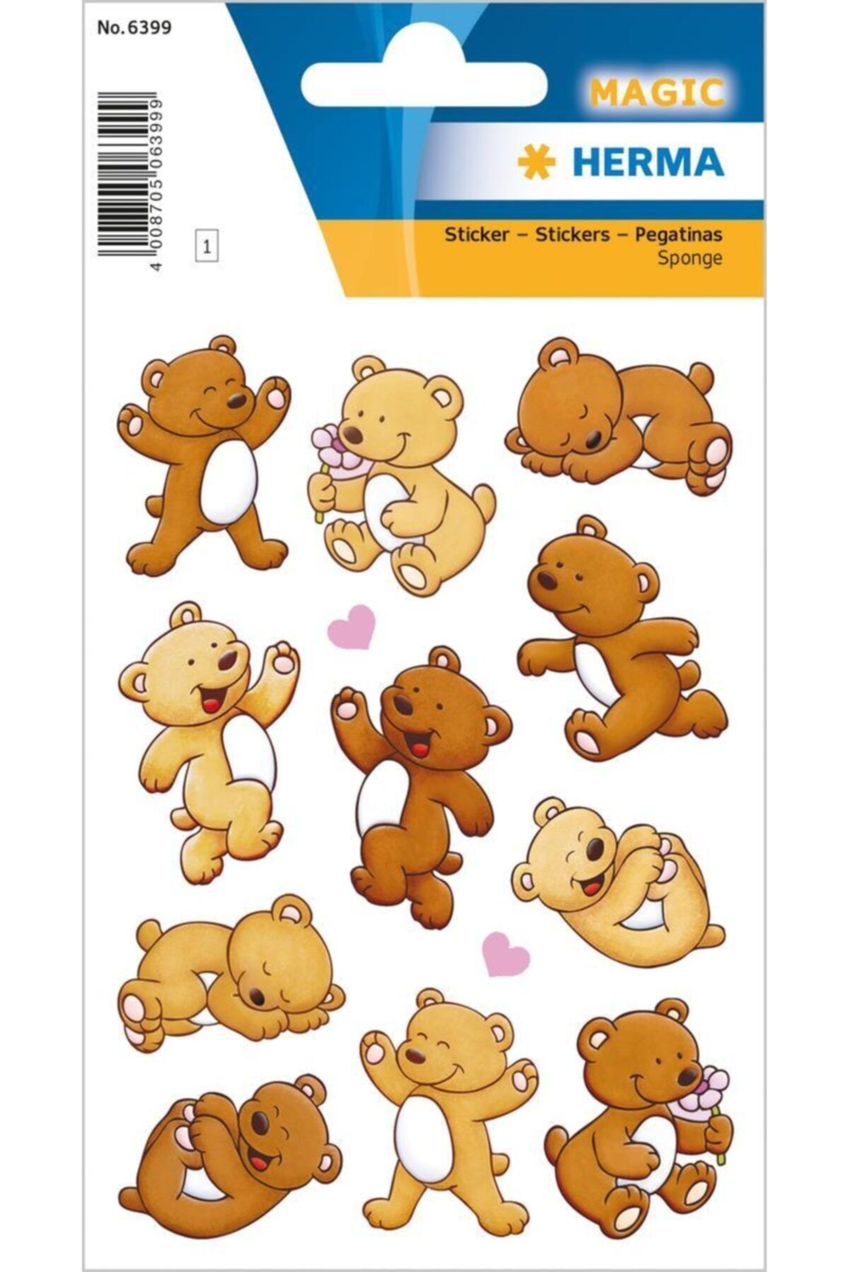 Herma Magıc Etıket Sponge Sevımlı Ayıcıklar