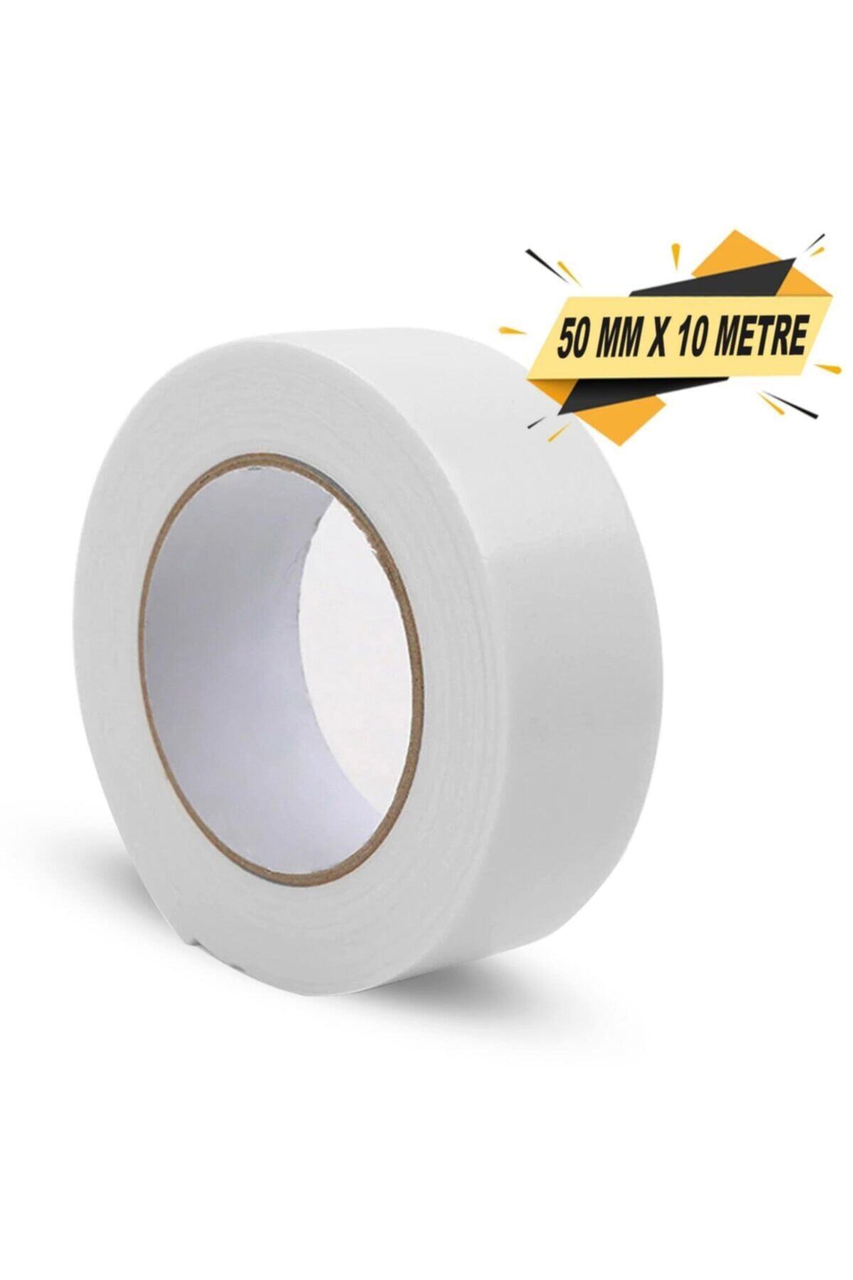 Badem10 Çift Taraflı Köpük Bant Montaj Bandı Beyaz 50 Mm X 10 Metre