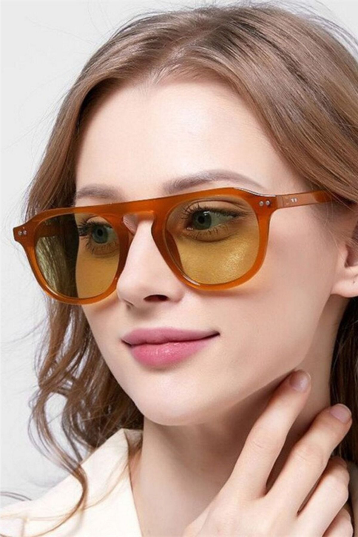Goldmine Maria Unisex Güneş Gözlüğü Karamel Rengi