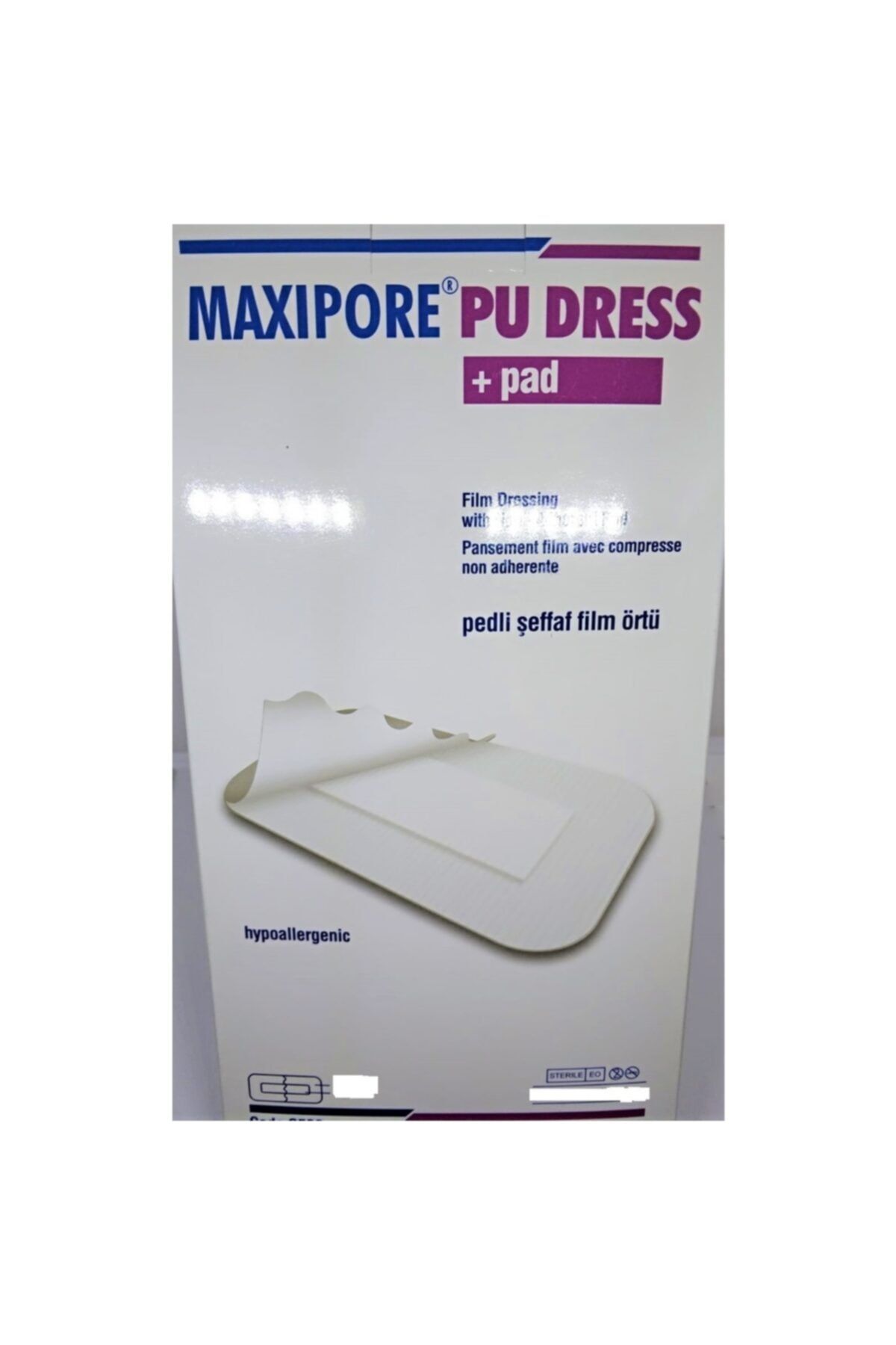 MAXIPORE Pu Dress Pedli Şeffaf Yara Örtüsü 10x15 Cm 25'li Adet