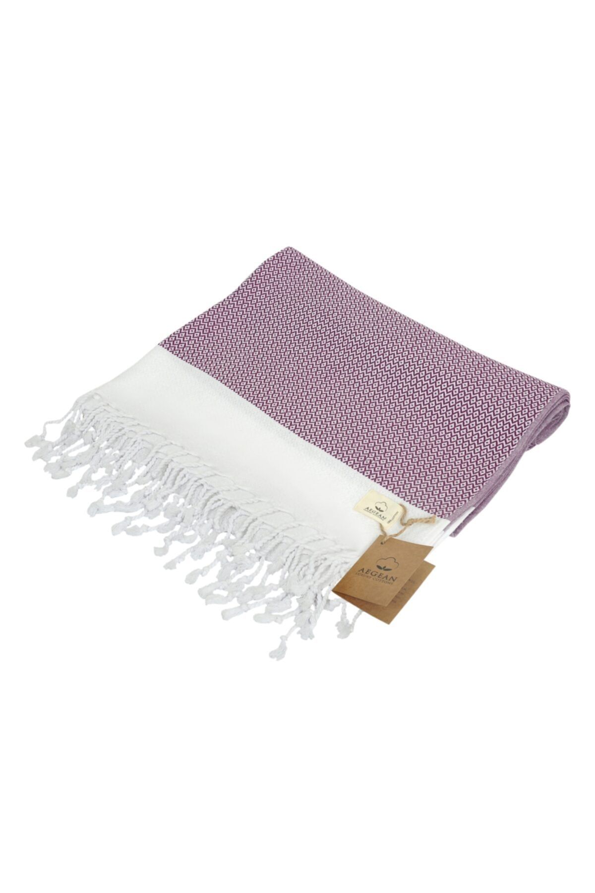 Aegean Luxury Cottons Banyo Ve Plaj Havlusu, %100 Pamuk Peştemal, 100x180cm (mor)