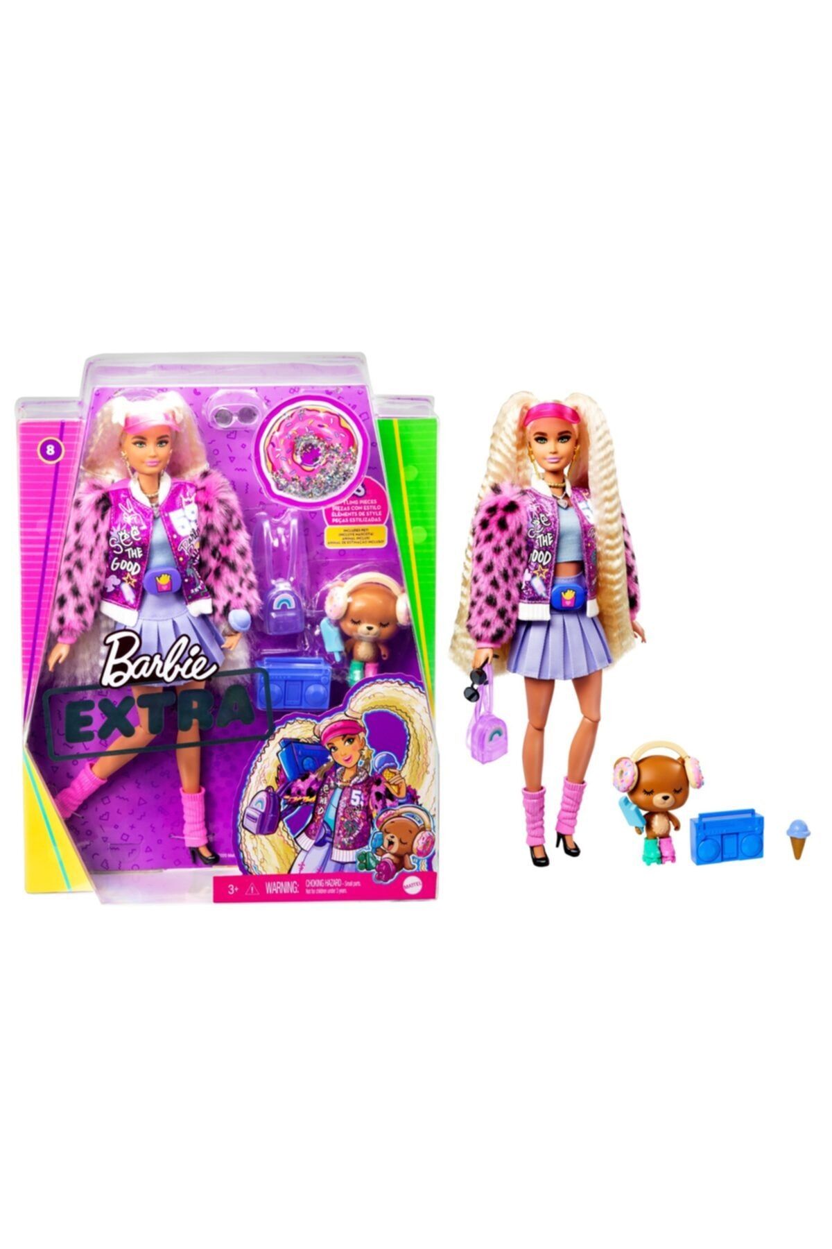Barbie Extra Pembe Şapkalı Bebek Gyj77
