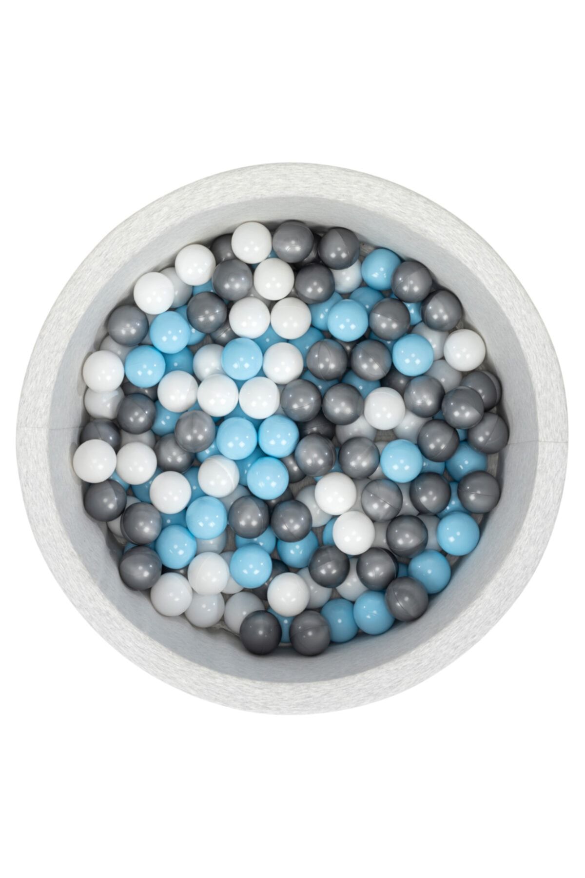 Wellgro Bubble Pops Açık Gri Sünger Top Havuzu / Mavi, Beyaz, Gri Toplu
