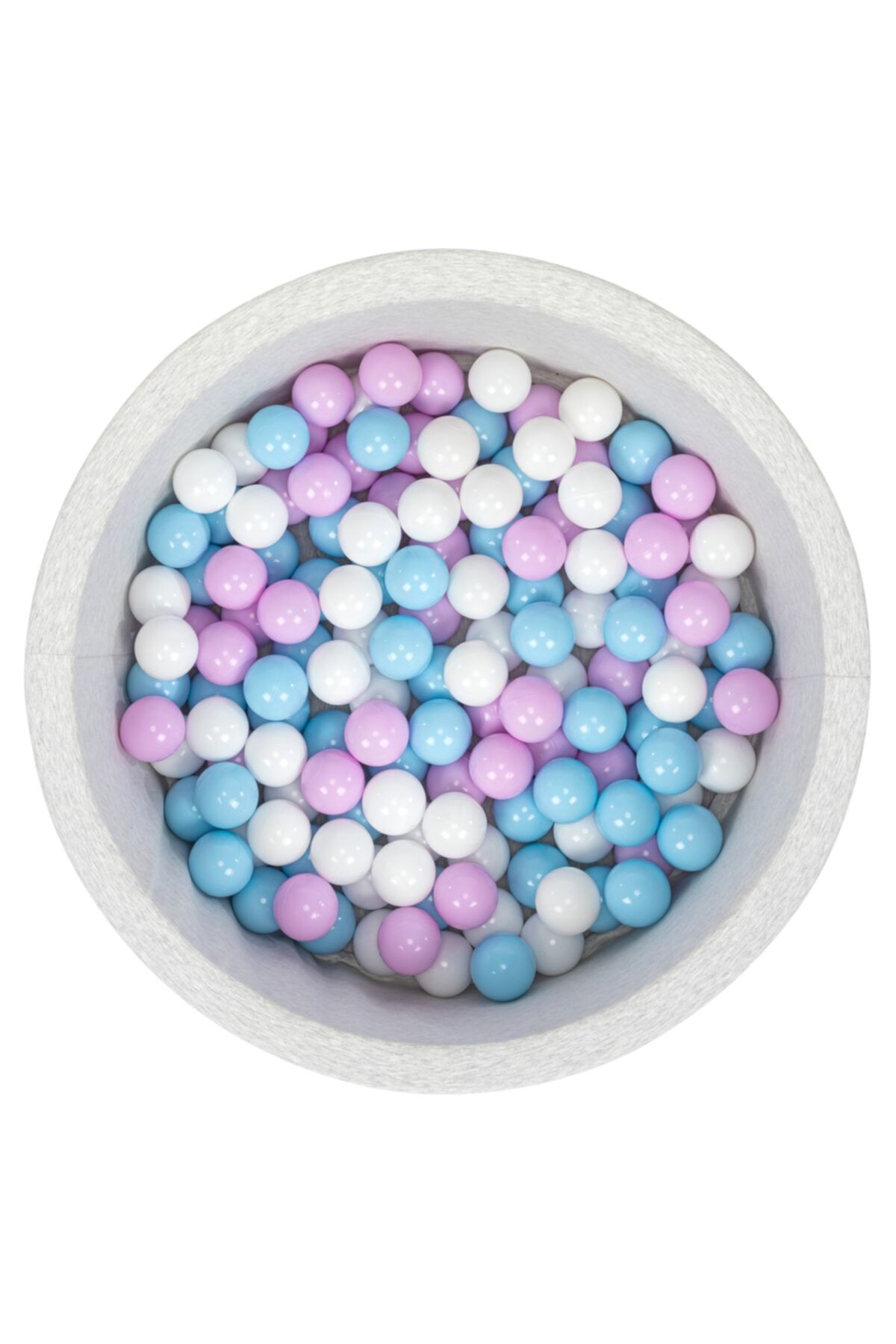 Wellgro Bubble Pops Açık Gri Sünger Top Havuzu / Mavi, Beyaz, Lila Toplu