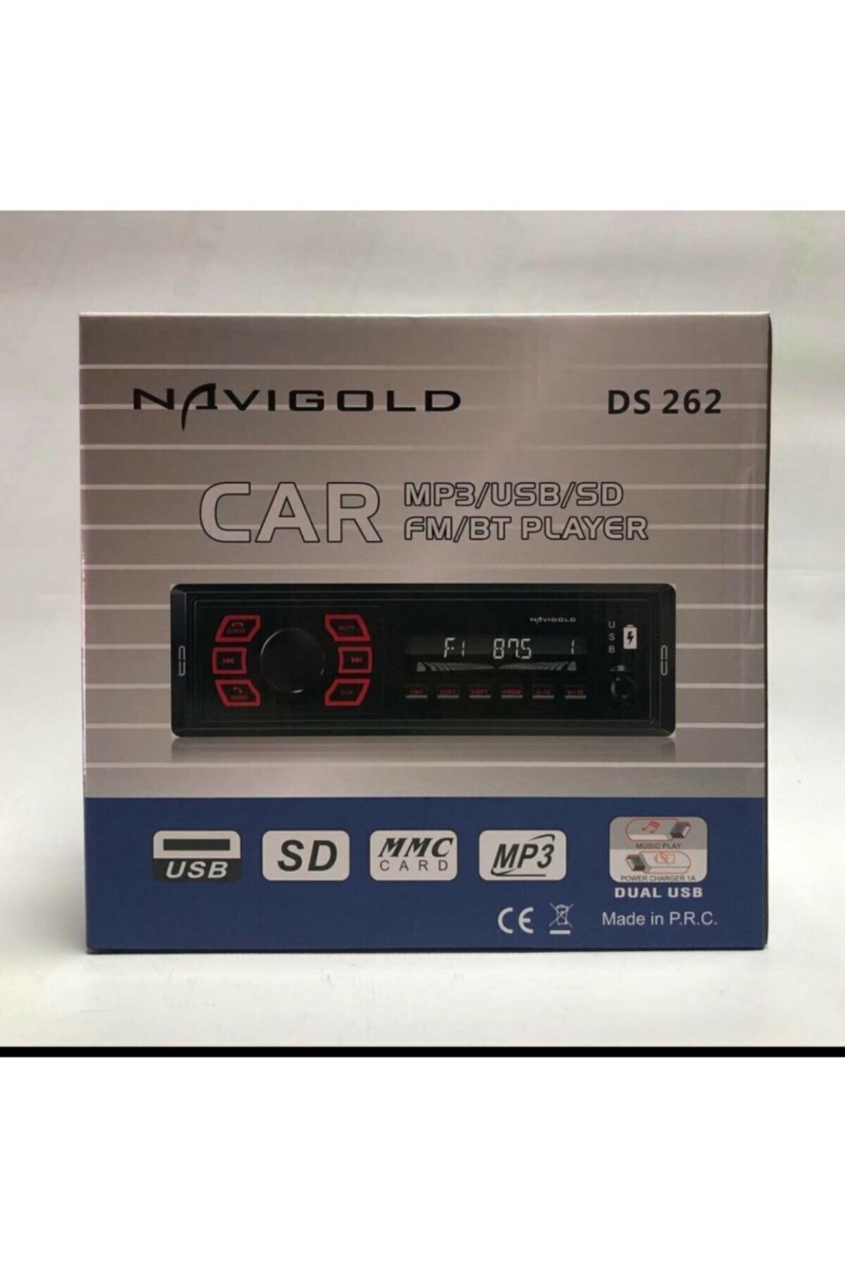 Navigold Ototek Ds 262 2 Usb Girişli Bluetooth Radyo Sd Aux Oto Teyp Kumandalı 4x50 Watt Ses Gücü