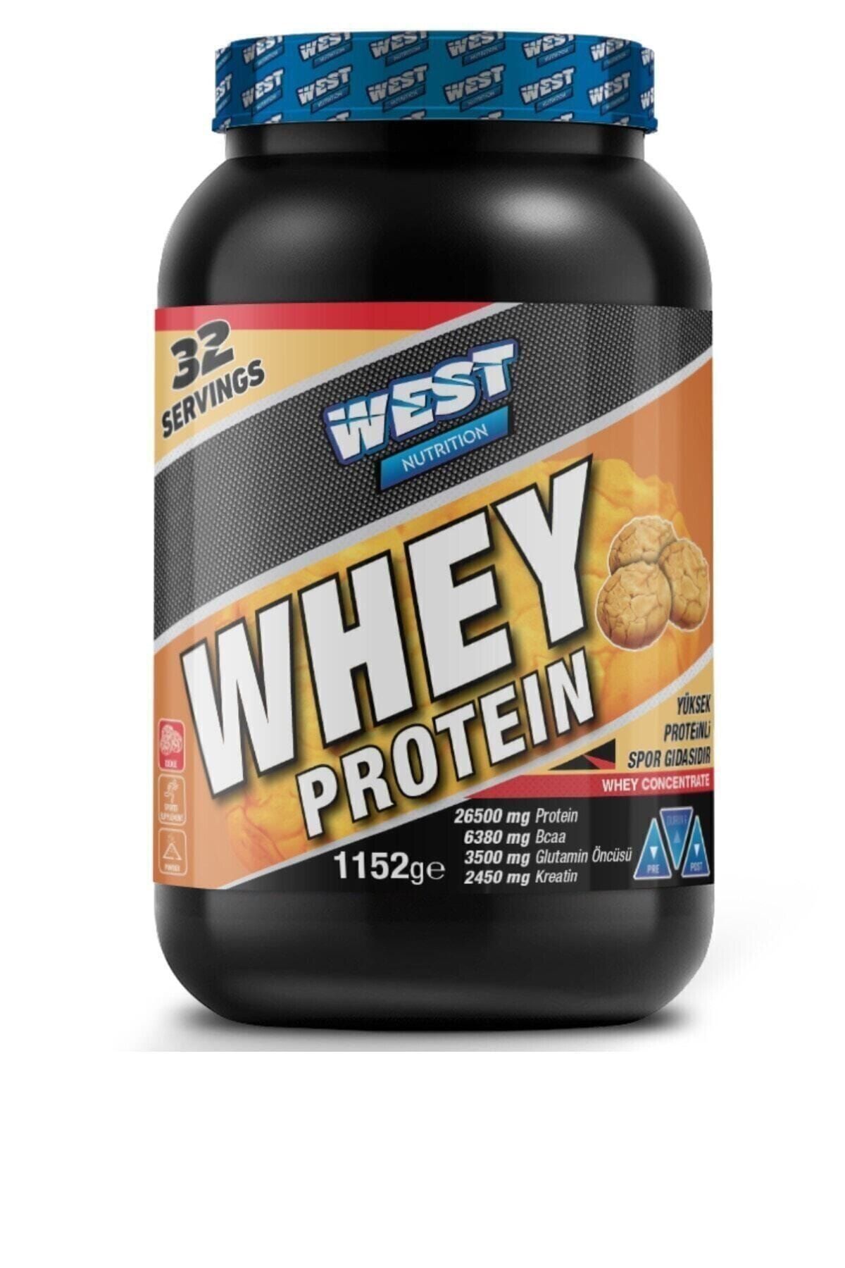 West Nutrition Whey Protein Tozu 1152 Gr 32 Servis Kurabiye Aromalı