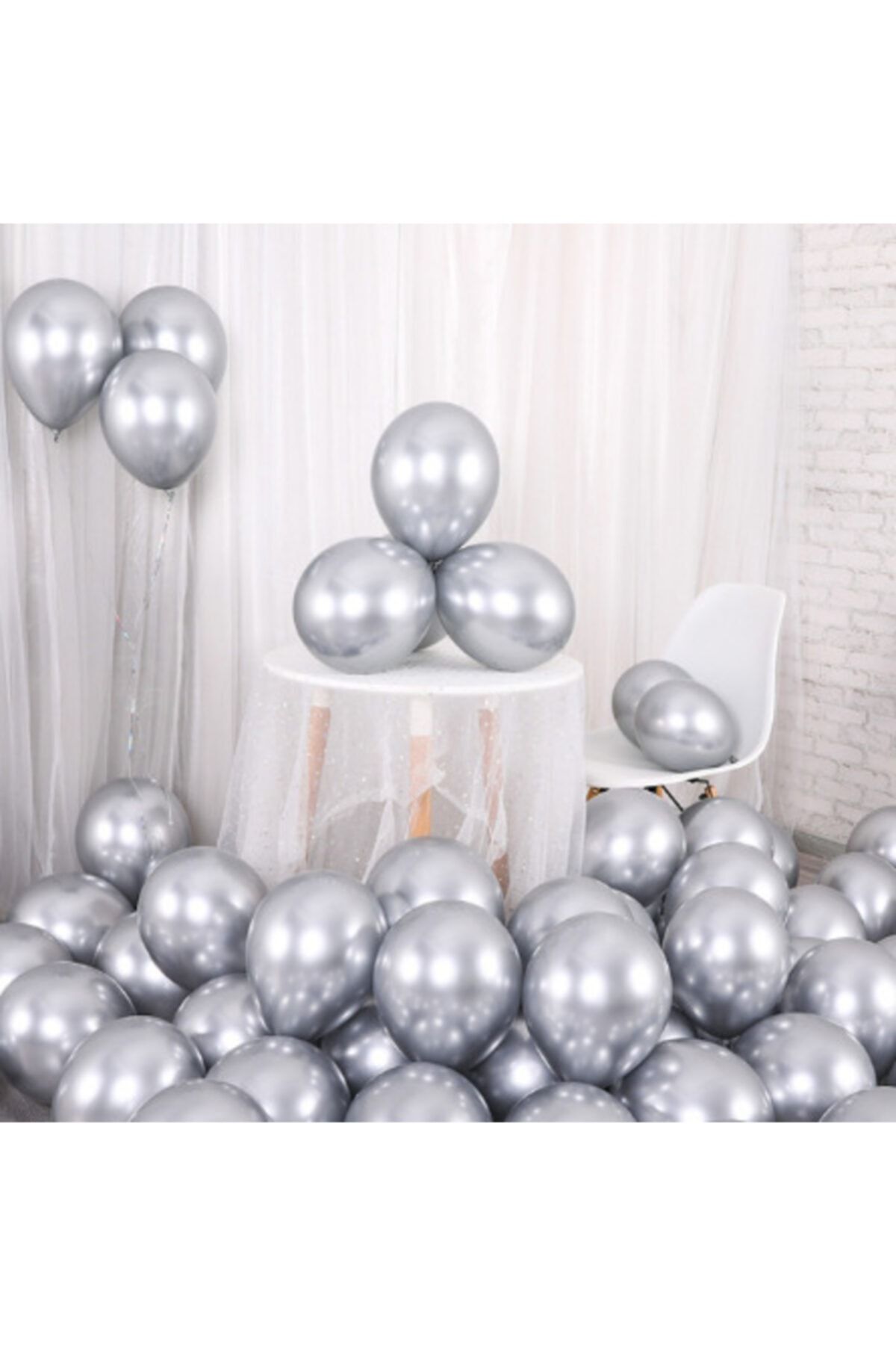 BEKA Krom Balon Gümüş Renk 50 Adet