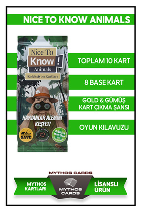 Nice To Know! Animals Koleksiyon Kartları - Paket Image 0