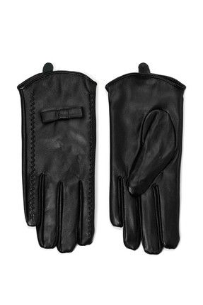 BLACK PU ELD W-4PR Siyah Kadın Eldiven Image 0