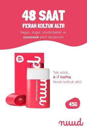 The Stick 45g Doğal Deodorant Ter Kokusu Önleyici (7 HAFTA), Vegan, Kokusuz, Alüminyum Içermez Image 0