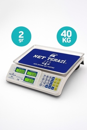 Kaliteli Şarzlı Market Pazarcı Ve Kasap Terazisi 40 Kg Kapasiteli Elektronik Dijital Bakkal Image 0