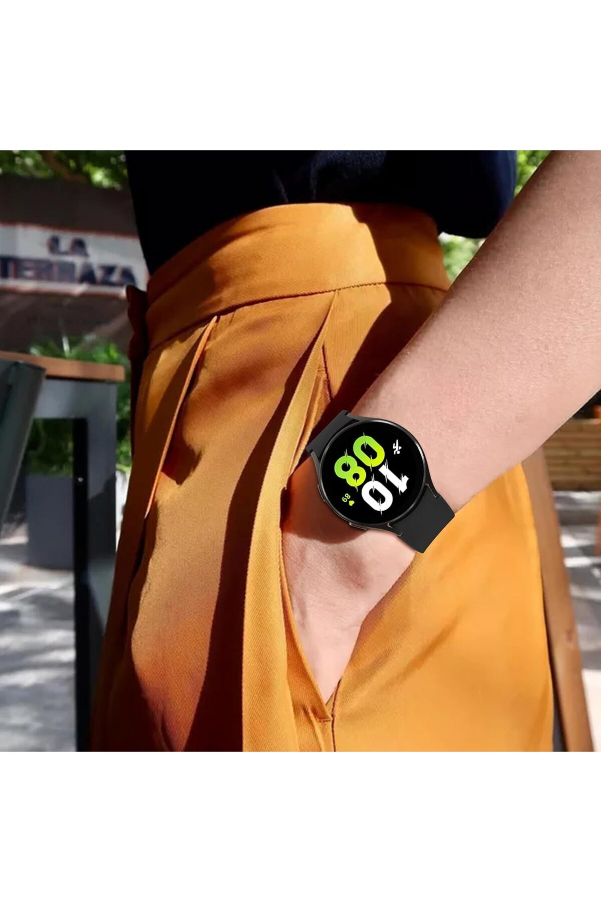 Samsung Galaxy Watch 7 6 5 Pro 4 Fe 40 42 43 44 45 46 47 Mm بند سازگار با سگک سیلیکونی