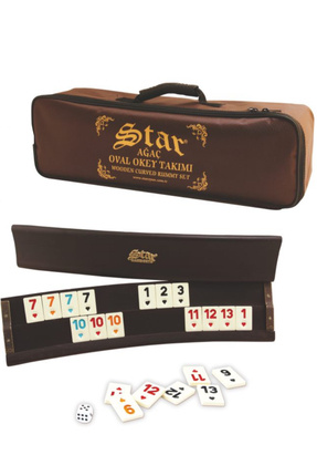 Star Oval Masif Star Ağaç Oval Okey Ağaç Okey Takımı Star Premium Okey Taşı Image 0