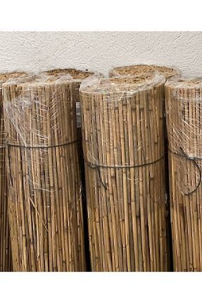 Doğal Kamış Hasır Çit 1m X 5m Doğal Bambu -bahçe Çiti - Gölgelik Hasır -tavan Dekorasyon Image 0