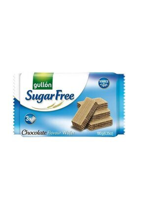 Kakao Krema Dolgulu Şekersiz Gofret 180gr Image 0