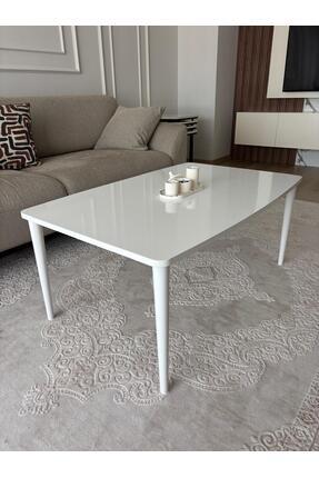Üst Kalite 70x105 Beyaz 1. Sınıf Lake Boyalı Beyaz Orta Sehpa Image 0