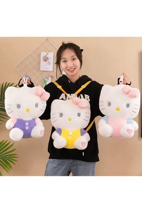 Yeni Sanrio Hello Kitty Kawaii peluş sırt çantası Image 0