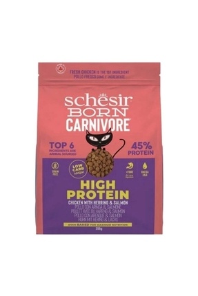 Born Carnivore Tavuklu Somonlu Ve Ringa Balıklı Yetişkin Kedi Maması 255 gr Image 0